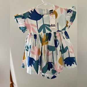 New with tags Tea Collection floral dress with matching bloomers